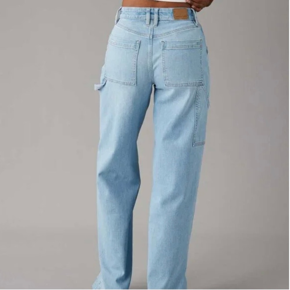 American Eagle Super High Rise Baggy Wide Leg 6 Regular - Picture 3 of 9